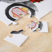 メリークリスマスパズルクリスマスレトロ ジグソーパズル (側面)