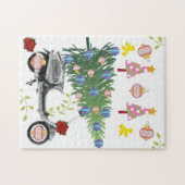 メリークリスマスパズルクリスマスレトロ ジグソーパズル (横)