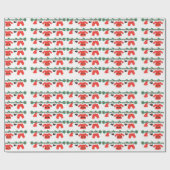 メリークリスマスパターンラッピング紙 ラッピングペーパー (フラット)