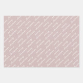 メリークリスマスパターンレインボー赤面パステル ラッピングペーパーシート (正面)