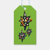 メリークリスマスパターン星ギフトラベル ギフトタグ (正面)