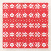メリークリスマスパターン5 ガラスコースター (正面)
