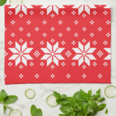 メリークリスマスパターン5 キッチンタオル (折り畳み)