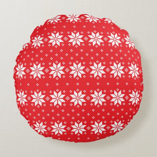 メリークリスマスパターン5 ラウンドクッション (正面)