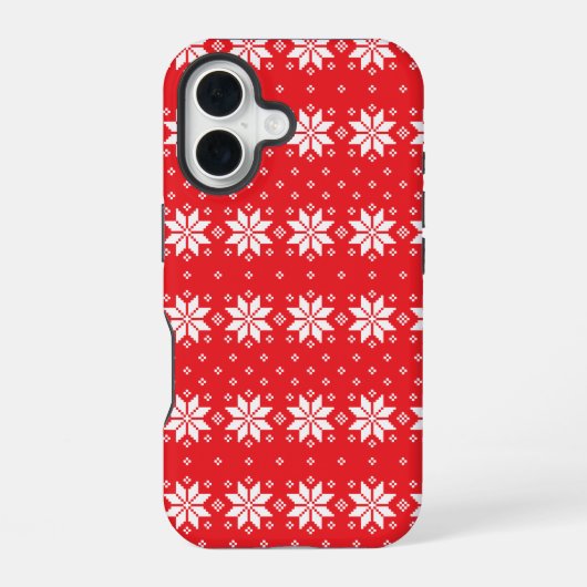 メリークリスマスパターン5 iPhone 16ケース (裏面)