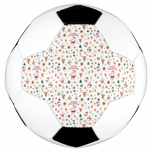 メリークリスマスパターン サッカーボール (正面)