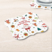 メリークリスマスパターン ペーパーコースター (アングル)