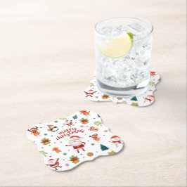 メリークリスマスパターン ペーパーコースター