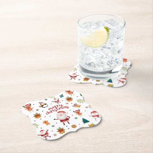 メリークリスマスパターン ペーパーコースター (インサイチュ)