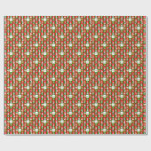 メリークリスマスパターン ラッピングペーパー (フラット)