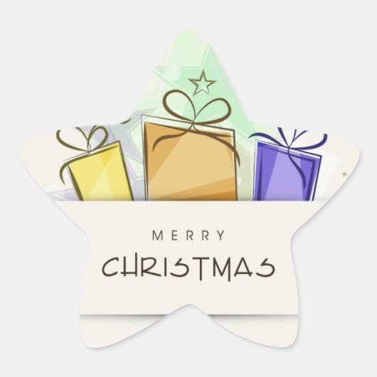 メリークリスマスパッケージ 星シール (正面)