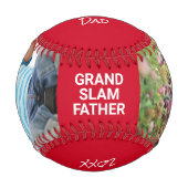 メリークリスマスパパ写真 野球ボール (正面)