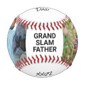 メリークリスマスパパ写真 野球ボール (正面)