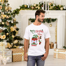 メリークリスマスパパ小妖精や小人メンズベーシックTシャツ Tシャツ