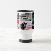 「メリークリスマスパパ」パーソナライズされたフォトコラージュ トラベルマグ (中央)