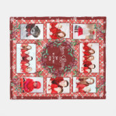 メリークリスマスパパ『愛する赤緑のプライド』 フリースブランケット (正面(横))