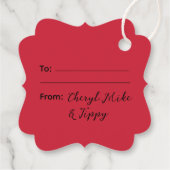 メリークリスマスパピーフォトショッピングカート好意Ta フェイバータグ (裏面)