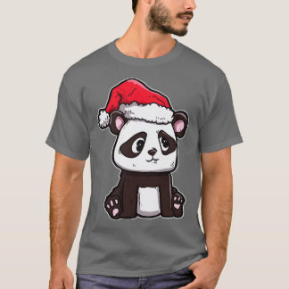 メリークリスマスパンダベアーサンタスハットパンダ Tシャツ