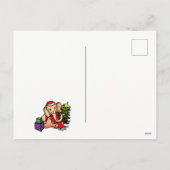 メリークリスマスパーソナライズされたかわいい漫画ゾウ シーズンポストカード (裏面)