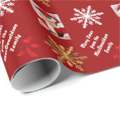 メリークリスマスパーソナライズされたの写真 ラッピングペーパー (ロールコーナー)