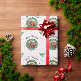 メリークリスマスパーソナライズされたの写真 ラッピングペーパー
