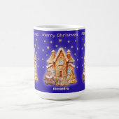 メリークリスマスパーソナライズされたの名前おもしろい コーヒーマグカップ (中央)