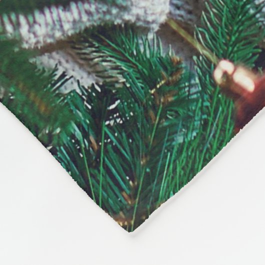 メリークリスマスパーソナライズされたの名前と写真 フリースブランケット (角)