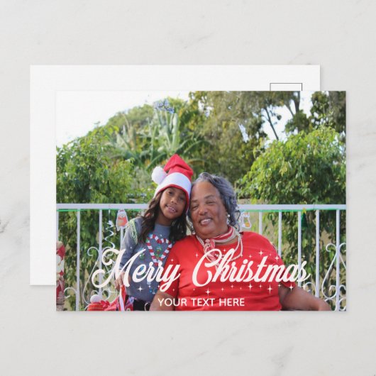 メリークリスマスパーソナライズされたはがき ポストカード (正面/裏面)