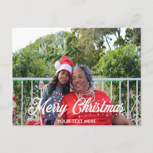 メリークリスマスパーソナライズされたはがき ポストカード (正面)