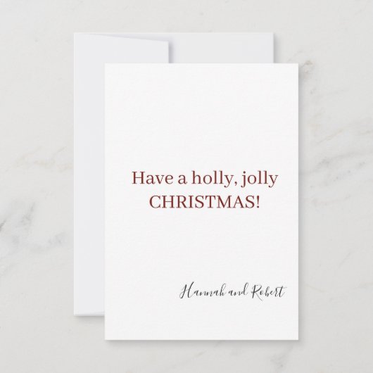 メリークリスマスパーソナライズされたカード サンキューカード (裏面)