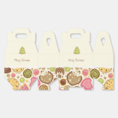 メリークリスマスパーソナライズされたクッキーボックス フェイバーボックス (見開き)