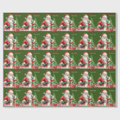 メリークリスマスパーソナライズされたグリーン ラッピングペーパー (フラット)