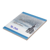 メリークリスマスパーソナライズされたタイルテンプレート タイル (側面)