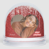 メリークリスマスパーソナライズされたハート写真名 (正面)