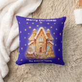 メリークリスマスパーソナライズされたファミリー名海軍おもしろい クッション (ブランケット)