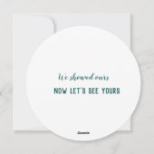 メリークリスマスパーソナライズされたフォトグリーンラウンド シーズンカード (裏面)