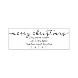 メリークリスマスパーソナライズされた休暇アドレス セルフインキングスタンプ