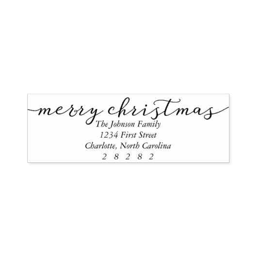 メリークリスマスパーソナライズされた休暇アドレス セルフインキングスタンプ (デザイン)
