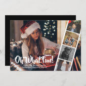 メリークリスマスパーソナライズされた写真ああ何おもしろい シーズンカード (正面/裏面)