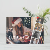 メリークリスマスパーソナライズされた写真ああ何おもしろい シーズンカード (スタンド正面)