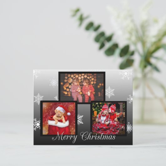 メリークリスマスパーソナライズされた写真はがき ポストカード (スタンド正面)