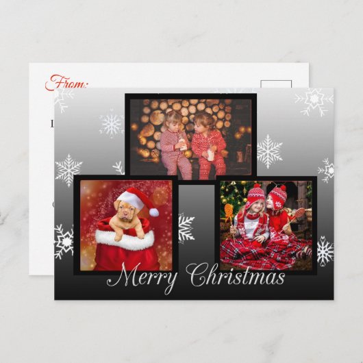 メリークリスマスパーソナライズされた写真はがき ポストカード (正面/裏面)