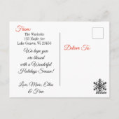 メリークリスマスパーソナライズされた写真はがき ポストカード (裏面)