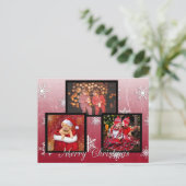 メリークリスマスパーソナライズされた写真はがき ポストカード (スタンド正面)