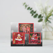 メリークリスマスパーソナライズされた写真はがき ポストカード (スタンド正面)