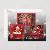 メリークリスマスパーソナライズされた写真はがき ポストカード (正面/裏面)