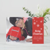 メリークリスマスパーソナライズされた写真クリスマス シーズンカード (スタンド正面)