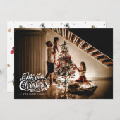 メリークリスマスパーソナライズされた写真冬の鳥 シーズンカード (正面/裏面)