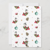 メリークリスマスパーソナライズされた写真冬の鳥 シーズンカード (裏面)