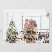 メリークリスマスパーソナライズされた写真 シーズンカード (正面)